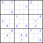 Судоку 9х9 #2546 трудный