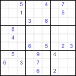 Судоку 9х9 #2547 трудный