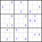 Судоку 9х9 #2548 трудный