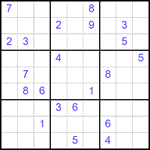 Судоку 9х9 #2549 трудный