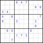 Судоку 9х9 #2550 трудный