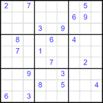 Судоку 9х9 #2554 трудный