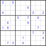 Судоку 9х9 #2557 трудный