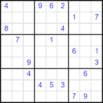 Судоку 9х9 #2558 трудный