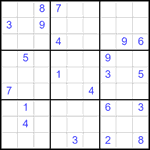 Судоку 9х9 #2561 трудный