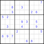 Судоку 9х9 #2562 трудный