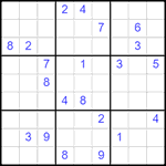 Судоку 9х9 #2564 трудный