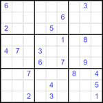 Судоку 9х9 #2565 трудный