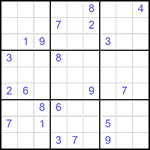 Судоку 9х9 #2566 трудный