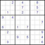 Судоку 9х9 #2567 трудный
