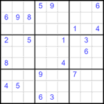 Судоку 9х9 #2568 трудный