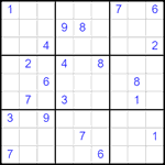 Судоку 9х9 #2569 трудный