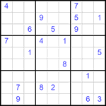 Судоку 9х9 #2570 трудный