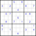 Судоку 9х9 #2480 очень трудный