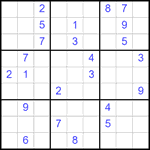 Судоку 9х9 #2483 очень трудный