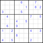 Судоку 9х9 #2487 очень трудный