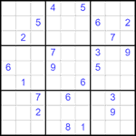 Судоку 9х9 #2489 очень трудный