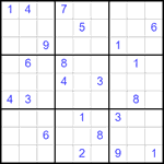 Судоку 9х9 #2493 очень трудный