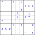 Судоку 9х9 #2494 очень трудный
