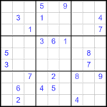 Судоку 9х9 #2496 очень трудный