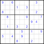 Судоку 9х9 #2497 очень трудный