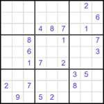 Судоку 9х9 #2499 очень трудный