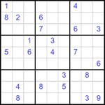 Судоку 9х9 #2501 очень трудный