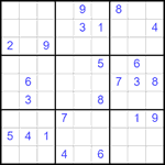 Судоку 9х9 #2502 очень трудный