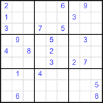 Судоку 9х9 #2504 очень трудный