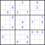 Судоку 9х9 #2506 очень трудный