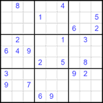 Судоку 9х9 #2507 очень трудный