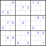 Судоку 9х9 #2516 очень трудный