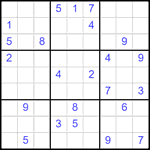 Судоку 9х9 #2519 очень трудный