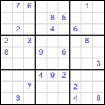 Судоку 9х9 #2520 очень трудный