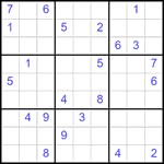 Судоку 9х9 #2523 очень трудный