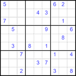 Судоку 9х9 #2525 очень трудный
