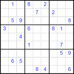 Судоку 9х9 #2526 очень трудный