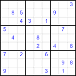 Судоку 9х9 #2531 очень трудный