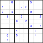Судоку 9х9 #2536 очень трудный