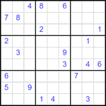 Судоку 9х9 #2537 очень трудный