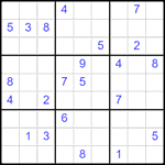 Судоку 9х9 #2541 очень трудный