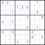 Судоку 9х9 #2542 очень трудный