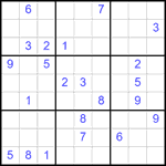 Судоку 9х9 #2543 очень трудный