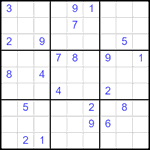 Судоку 9х9 #2545 очень трудный