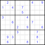 Судоку 9х9 #2549 очень трудный