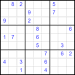 Судоку 9х9 #2552 очень трудный