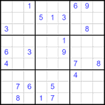 Судоку 9х9 #2554 очень трудный