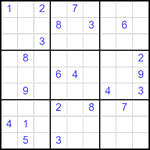 Судоку 9х9 #2555 очень трудный