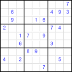 Судоку 9х9 #2557 очень трудный