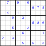 Судоку 9х9 #2558 очень трудный